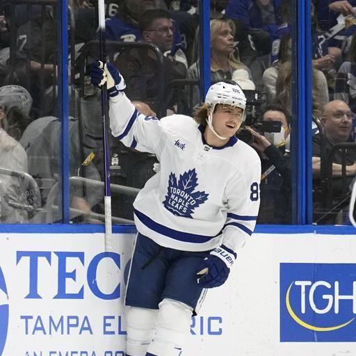 Marner sets Maple Leafs points streak record in OT loss